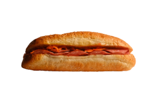 SandwichWithSalamiAndBarbecueSauce